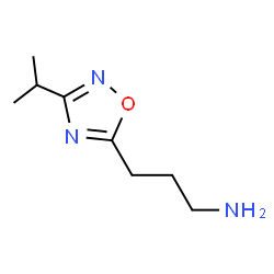 ChemSpider 2D Image | 3-(3-Isopropyl-1,2,4-oxadiazol-5-yl)-1-propanamine | C8H15N3O