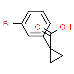 ChemSpider 2D Image | 1-(3-Bromophenyl)cyclopropanecarboxylic acid | C10H9BrO2
