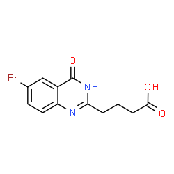 ChemSpider 2D Image | 4-(6-Bromo-4-oxo-1,4-dihydro-2-quinazolinyl)butanoic acid | C12H11BrN2O3