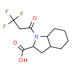 ChemSpider 2D Image | 1-(3,3,3-Trifluoropropanoyl)octahydro-1H-indole-2-carboxylic acid | C12H16F3NO3