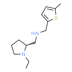 ChemSpider 2D Image | 1-(1-Ethyl-2-pyrrolidinyl)-N-[(5-methyl-2-thienyl)methyl]methanamine | C13H22N2S