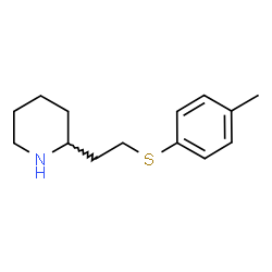 ChemSpider 2D Image | 2-[2-[(4-Methylphenyl)thio]ethyl]piperidine | C14H21NS
