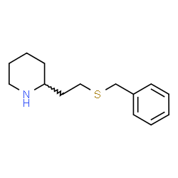 ChemSpider 2D Image | 2-[2-(Benzylsulfanyl)ethyl]piperidine | C14H21NS