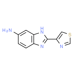 ChemSpider 2D Image | 2-(1,3-Thiazol-4-yl)-1H-benzimidazol-6-amine | C10H8N4S