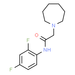 ChemSpider 2D Image | 2-(1-Azepanyl)-N-(2,4-difluorophenyl)acetamide | C14H18F2N2O