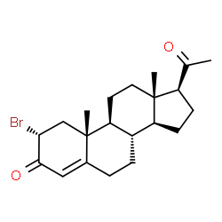 ChemSpider 2D Image | 2alpha-Bromoprogesterone | C21H29BrO2