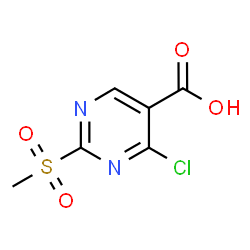 ChemSpider 2D Image | 4-Chloro-2-(methylsulfonyl)-5-pyrimidinecarboxylic acid | C6H5ClN2O4S