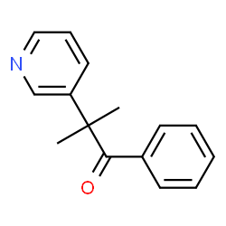 ChemSpider 2D Image | 2-Methyl-1-phenyl-2-(3-pyridinyl)-1-propanone | C15H15NO