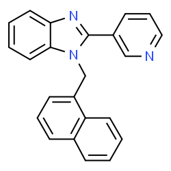 ChemSpider 2D Image | 1-(1-Naphthylmethyl)-2-(3-pyridinyl)-1H-benzimidazole | C23H17N3