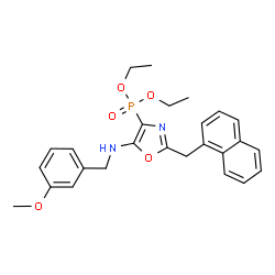 ChemSpider 2D Image | Diethyl {5-[(3-methoxybenzyl)amino]-2-(1-naphthylmethyl)-1,3-oxazol-4-yl}phosphonate | C26H29N2O5P