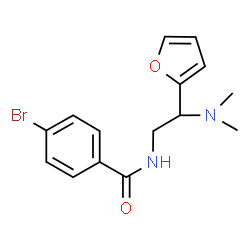 ChemSpider 2D Image | 4-Bromo-N-[2-(dimethylamino)-2-(2-furyl)ethyl]benzamide | C15H17BrN2O2
