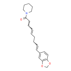 ChemSpider 2D Image | (2E,4E,8E)-9-(1,3-Benzodioxol-5-yl)-1-(1-piperidinyl)-2,4,8-nonatrien-1-one | C21H25NO3