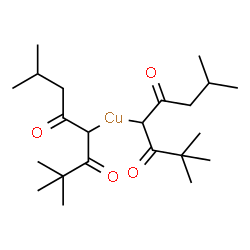 ChemSpider 2D Image | Bis(2,2,7-trimethyl-3,5-dioxo-4-octanyl)copper | C22H38CuO4