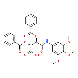 ChemSpider 2D Image | (2R,3R)-2,3-Bis(benzoyloxy)-4-oxo-4-[(3,4,5-trimethoxyphenyl)amino]butanoic acid | C27H25NO10