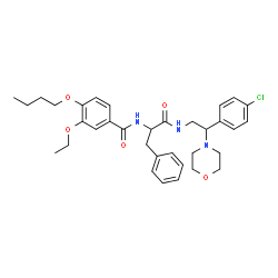 ChemSpider 2D Image | Nalpha-(4-Butoxy-3-ethoxybenzoyl)-N-[2-(4-chlorophenyl)-2-(4-morpholinyl)ethyl]phenylalaninamide | C34H42ClN3O5