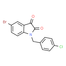 ChemSpider 2D Image | 5-Bromo-1-(4-chlorobenzyl)-1H-indole-2,3-dione | C15H9BrClNO2