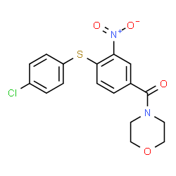 ChemSpider 2D Image | {4-[(4-Chlorophenyl)sulfanyl]-3-nitrophenyl}(4-morpholinyl)methanone | C17H15ClN2O4S