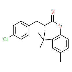 ChemSpider 2D Image | 2-tert-Butyl-4-methylphenyl 3-(4-chlorophenyl)propanoate | C20H23ClO2