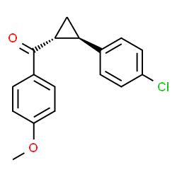 ChemSpider 2D Image | [(1R,2R)-2-(4-Chlorophenyl)cyclopropyl](4-methoxyphenyl)methanone | C17H15ClO2