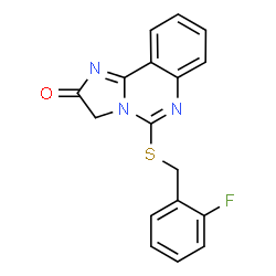 ChemSpider 2D Image | 5-[(2-Fluorobenzyl)sulfanyl]imidazo[1,2-c]quinazolin-2(3H)-one | C17H12FN3OS
