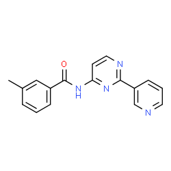ChemSpider 2D Image | 3-Methyl-N-[2-(3-pyridinyl)-4-pyrimidinyl]benzamide | C17H14N4O