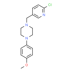 ChemSpider 2D Image | 1-[(6-Chloro-3-pyridinyl)methyl]-4-(4-methoxyphenyl)piperazine | C17H20ClN3O
