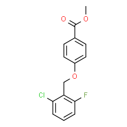 ChemSpider 2D Image | Methyl 4-[(2-chloro-6-fluorobenzyl)oxy]benzoate | C15H12ClFO3