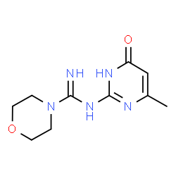 ChemSpider 2D Image | 4-morpholinecarboximidamide, N-(4-hydroxy-6-methyl-2-pyrimidinyl)- | C10H15N5O2