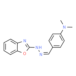 ChemSpider 2D Image | 4-[(Z)-(1,3-Benzoxazol-2-ylhydrazono)methyl]-N,N-dimethylaniline | C16H16N4O