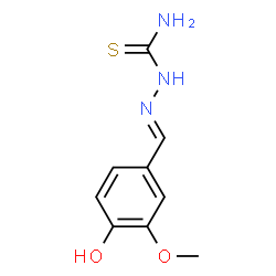 ChemSpider 2D Image | 4-hydroxy-3-methoxybenzaldehyde thiosemicarbazone | C9H11N3O2S
