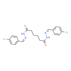 ChemSpider 2D Image | N'~1~,N'~6~-Bis[(Z)-(4-chlorophenyl)methylene]hexanedihydrazide | C20H20Cl2N4O2
