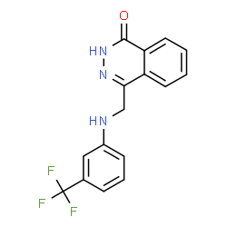 ChemSpider 2D Image | 4-({[3-(Trifluoromethyl)phenyl]amino}methyl)-1(2H)-phthalazinone | C16H12F3N3O
