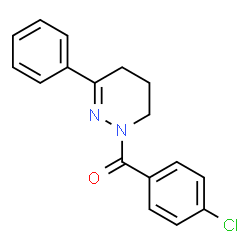 ChemSpider 2D Image | (4-Chlorophenyl)(3-phenyl-5,6-dihydro-1(4H)-pyridazinyl)methanone | C17H15ClN2O