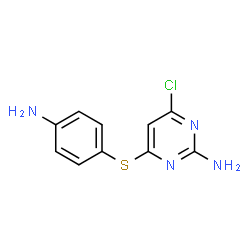 ChemSpider 2D Image | 4-[(4-Aminophenyl)sulfanyl]-6-chloro-2-pyrimidinamine | C10H9ClN4S