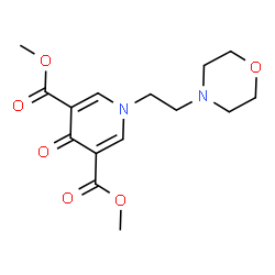 ChemSpider 2D Image | Dimethyl 1-[2-(4-morpholinyl)ethyl]-4-oxo-1,4-dihydro-3,5-pyridinedicarboxylate | C15H20N2O6