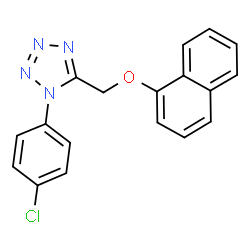 ChemSpider 2D Image | 1-(4-Chlorophenyl)-5-[(1-naphthyloxy)methyl]-1H-tetrazole | C18H13ClN4O