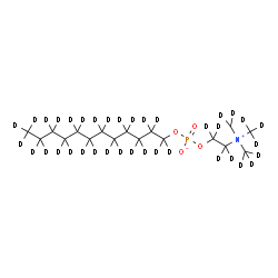 ChemSpider 2D Image | (~2~H_25_)Dodecyl 2-[(~2~H_2_)methyl{bis[(~2~H_3_)methyl]}ammonio](~2~H_4_)ethyl phosphate | C17HD37NO4P