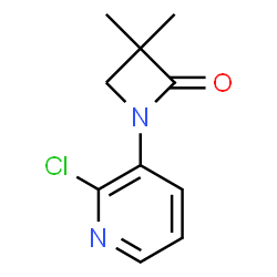 ChemSpider 2D Image | 1-(2-Chloro-3-pyridinyl)-3,3-dimethyl-2-azetidinone | C10H11ClN2O