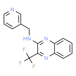 ChemSpider 2D Image | N-(3-Pyridinylmethyl)-3-(trifluoromethyl)-2-quinoxalinamine | C15H11F3N4