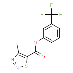 ChemSpider 2D Image | 3-(Trifluoromethyl)phenyl 4-methyl-1,2,3-thiadiazole-5-carboxylate | C11H7F3N2O2S