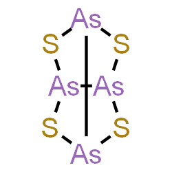 ChemSpider 2D Image | 2,4,6,8-Tetrathia-1,3,5,7-tetraarsatricyclo[3.3.0.0~3,7~]octane | As4S4