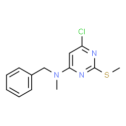 ChemSpider 2D Image | N-Benzyl-6-chloro-N-methyl-2-(methylsulfanyl)-4-pyrimidinamine | C13H14ClN3S