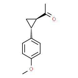 ChemSpider 2D Image | 1-[(1R,2R)-2-(4-Methoxyphenyl)cyclopropyl]ethanone | C12H14O2