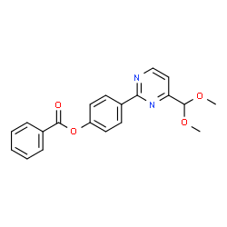 ChemSpider 2D Image | 4-[4-(Dimethoxymethyl)-2-pyrimidinyl]phenyl benzoate | C20H18N2O4
