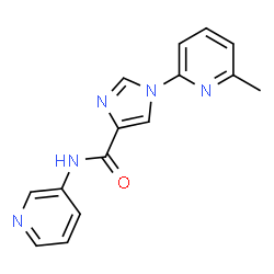 ChemSpider 2D Image | 1-(6-methyl-2-pyridinyl)-N-(3-pyridinyl)-4-imidazolecarboxamide | C15H13N5O