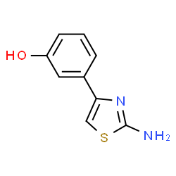 ChemSpider 2D Image | 3-(2-Amino-1,3-thiazol-4-yl)phenol | C9H8N2OS