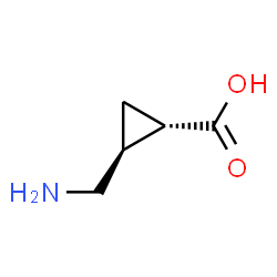 ChemSpider 2D Image | (1S,2S)-2-(Aminomethyl)cyclopropanecarboxylic acid | C5H9NO2