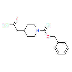 ChemSpider 2D Image | N-Cbz-4-piperidineacetic Acid | C15H19NO4