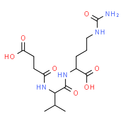 ChemSpider 2D Image | N-(3-Carboxypropanoyl)valyl-N~5~-carbamoylornithine | C15H26N4O7
