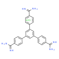 ChemSpider 2D Image | 4-[3,5-bis(4-carbamimidoylphenyl)phenyl]benzamidine;hydrochloride | C27H25ClN6